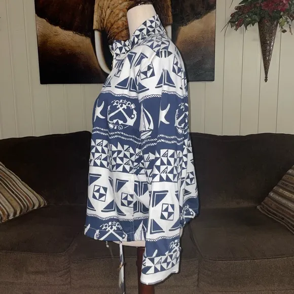 St. John Sport • by Marie Gray • Blue/ White • Large • Sailor Theme • Jacket
