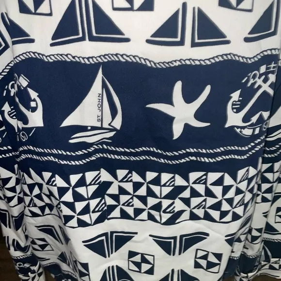 St. John Sport • by Marie Gray • Blue/ White • Large • Sailor Theme • Jacket