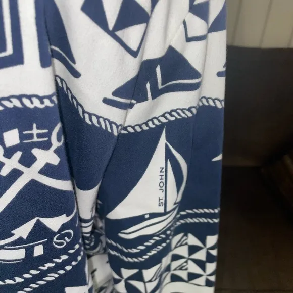 St. John Sport • by Marie Gray • Blue/ White • Large • Sailor Theme • Jacket