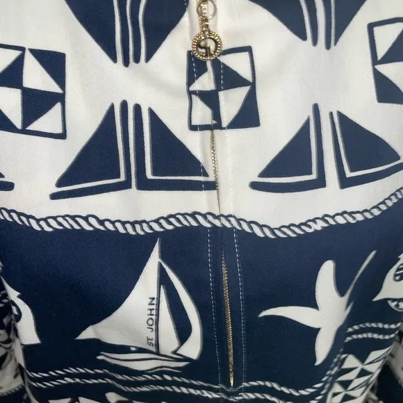 St. John Sport • by Marie Gray • Blue/ White • Large • Sailor Theme • Jacket