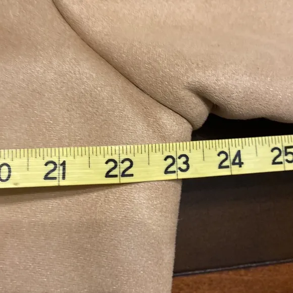 St Johns Bay faux suede leather fur lined long coat size XL hood with pockets