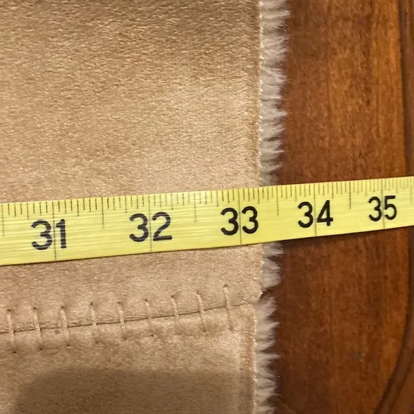St Johns Bay faux suede leather fur lined long coat size XL hood with pockets