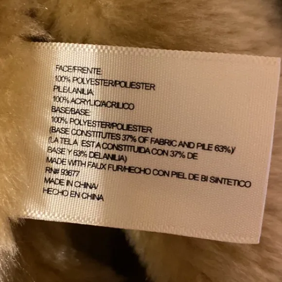 St Johns Bay faux suede leather fur lined long coat size XL hood with pockets