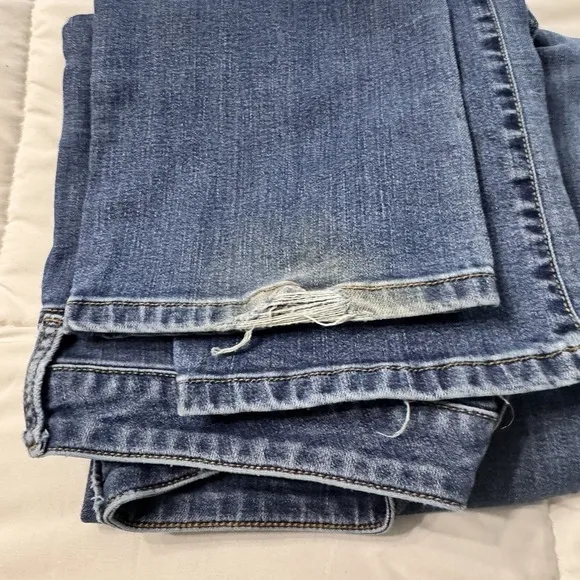 St. John's Bay Straight Leg Denim Jeans  12Long Mid Rise 3 Pair Bundle Light