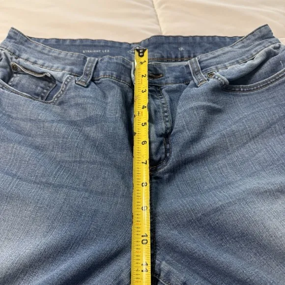 St. John's Bay Straight Leg Denim Jeans  12Long Mid Rise 3 Pair Bundle Light
