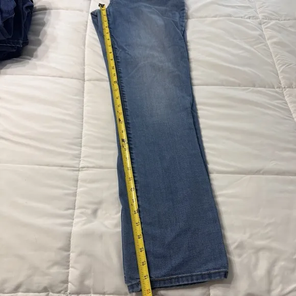 St. John's Bay Straight Leg Denim Jeans  12Long Mid Rise 3 Pair Bundle Light