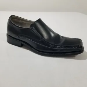 Stacy Adams Shoes Mens Size 9.5 Danton Slip On Black Leather 24363-001 Bike Toe