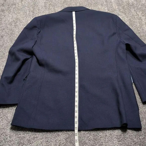 Stafford Blazer Sport Coat Mens 46R Gold Button Navy Boat Captains Jacket Vtg