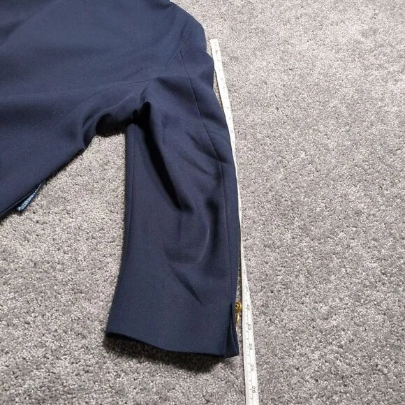 Stafford Blazer Sport Coat Mens 46R Gold Button Navy Boat Captains Jacket Vtg