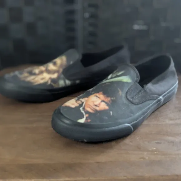 Star Wars Black Slip-On Sneakers Millennium Rebels Force Chewbacca Han Solo