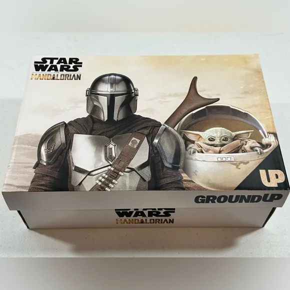 Star Wars The Mandalorian Ground Up Grogu Youth Meshed Court Sneakers, Size 5