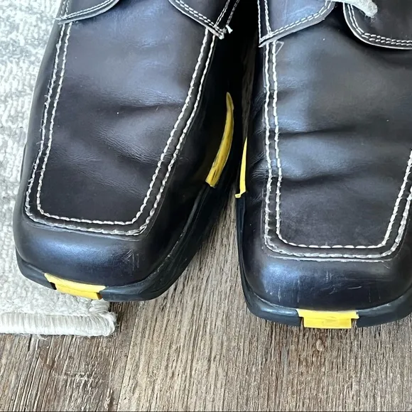 STEFANO BRANCHINI Italian Crafted Leather Ankle Boots Navy Blue US 9.5.