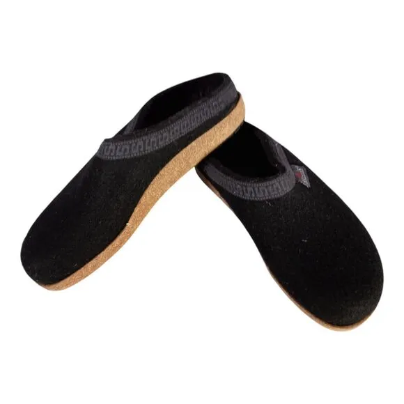 Stegmann Clogs Slippers Slip on Shoes Black Wool Womens 10.5