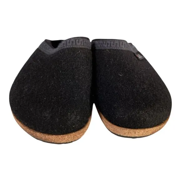 Stegmann Clogs Slippers Slip on Shoes Black Wool Womens 10.5