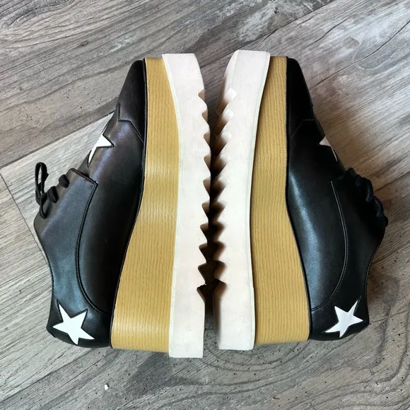 Stella McCartney Elyse Star Platform Wedge Shoes