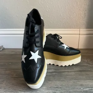 Stella McCartney Elyse Star Platform Wedge Shoes