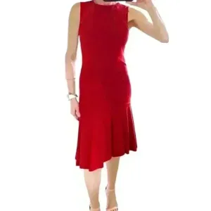 STELLA MCCARTNEY Paneled Sleeveless Dress in Red Size 40