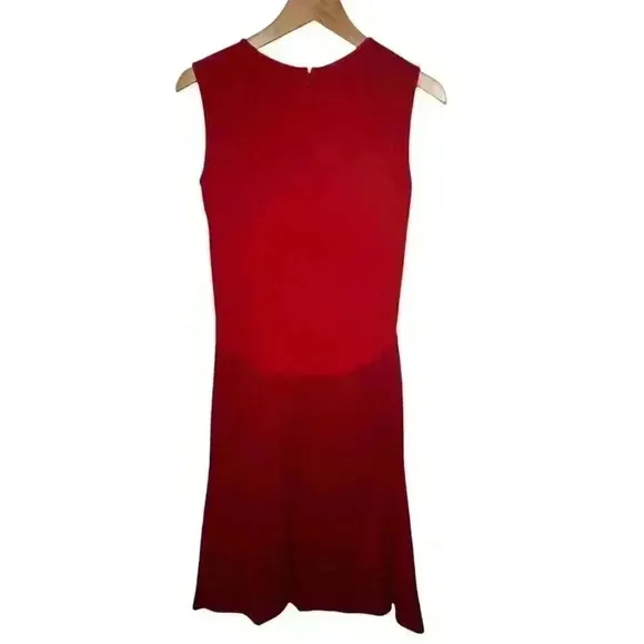 STELLA MCCARTNEY Paneled Sleeveless Dress in Red Size 40