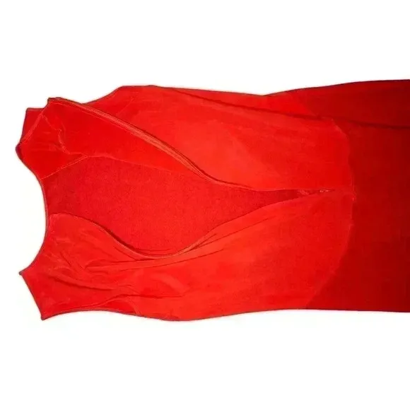 STELLA MCCARTNEY Paneled Sleeveless Dress in Red Size 40