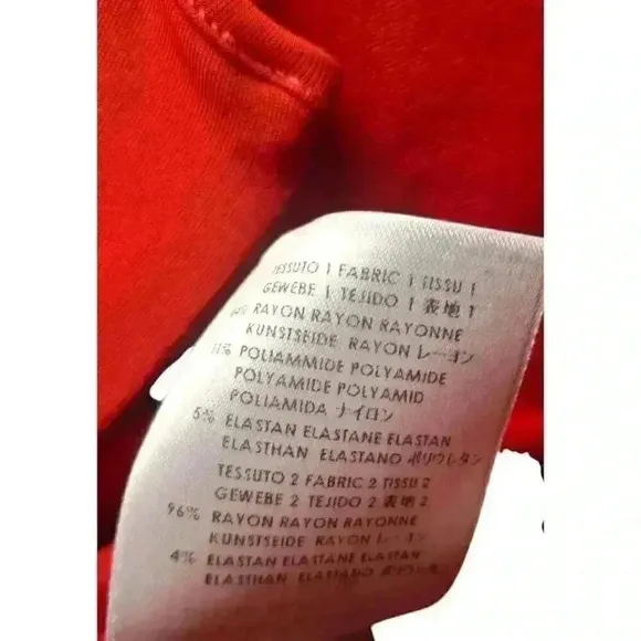 STELLA MCCARTNEY Paneled Sleeveless Dress in Red Size 40