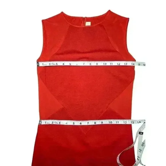 STELLA MCCARTNEY Paneled Sleeveless Dress in Red Size 40