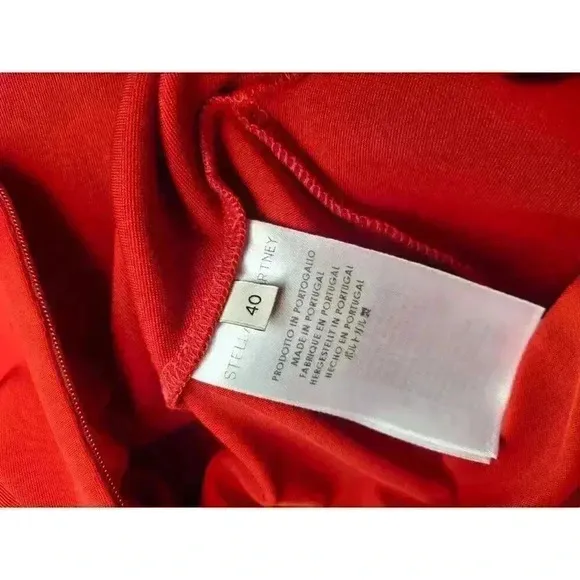 STELLA MCCARTNEY Paneled Sleeveless Dress in Red Size 40