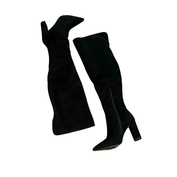 Steve Madden Blyss Women's Boots Pointed Toe Black Suede Size 7.5 NWB