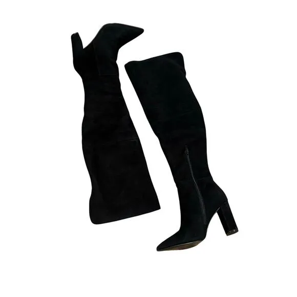Steve Madden Blyss Women's Boots Pointed Toe Black Suede Size 7.5 NWB