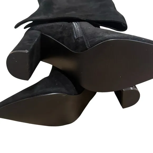 Steve Madden Blyss Women's Boots Pointed Toe Black Suede Size 7.5 NWB