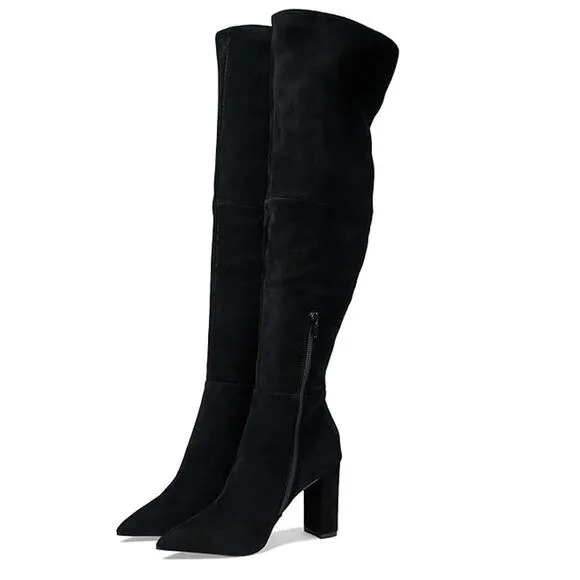 Steve Madden Blyss Women's Boots Pointed Toe Black Suede Size 7.5 NWB