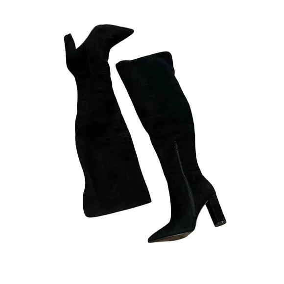Steve Madden Blyss Women's Boots Pointed Toe Black Suede Size 7.5 NWB