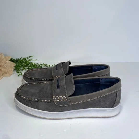 Steve Madden BSharper Grey Penny Loafer Slip On Sneaker Shoes Size 7