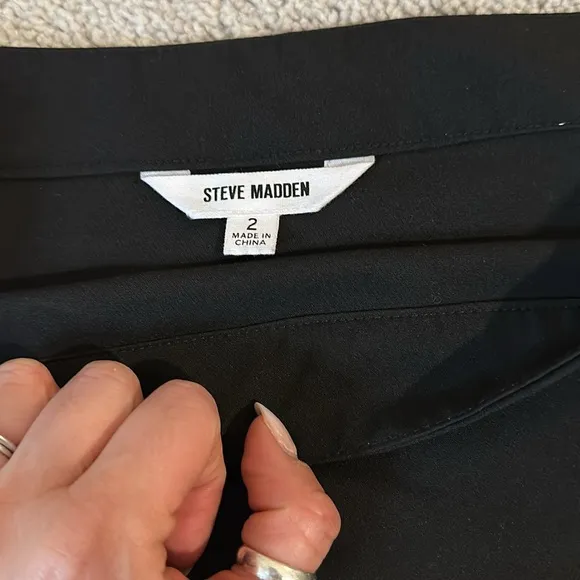 Steve Madden Cameron Mini Skirt | Black | Size 2 (Small) |From Revolve