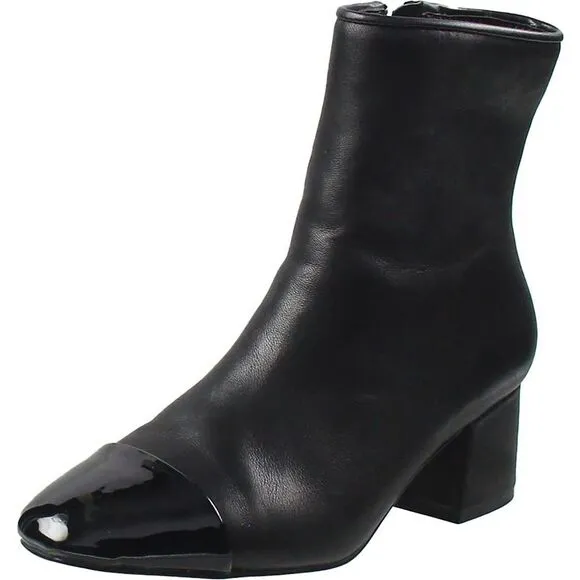 Steve Madden Womens Eiffel Black Block Heel Mid-Calf Boots Shoes Used