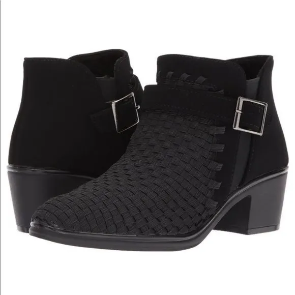 Steven by Steve Madden Brown Weaved Ankle Boots Booties Size 8.5, 8.0