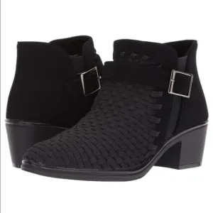 Steven by Steve Madden Brown Weaved Ankle Boots Booties Size 8.5, 8.0