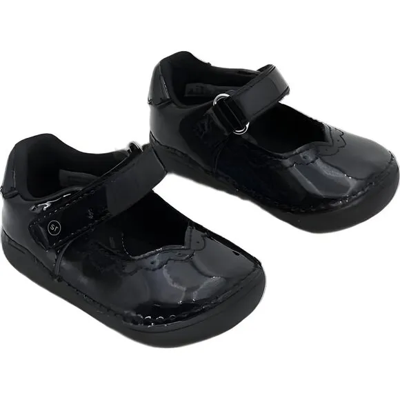 Stride Rite Baby Girls Carolyn Black Boots Size 3M