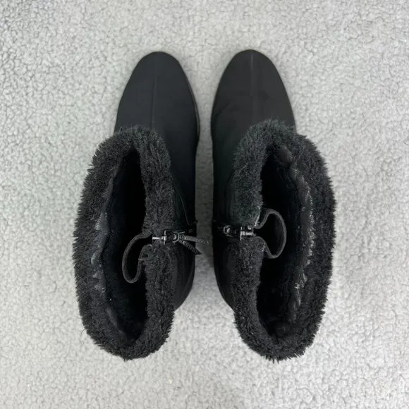 Stuart Weitzman Boots Womens 8 Shoes Black Furgorby Ankle Booties Buckle Heels
