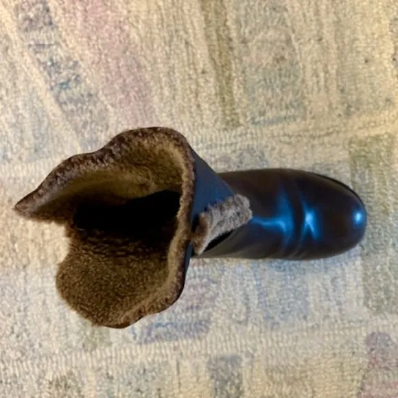 Stuart Weitzman Mercari Winter Brown Leather Boots With Fur Trim Size 7