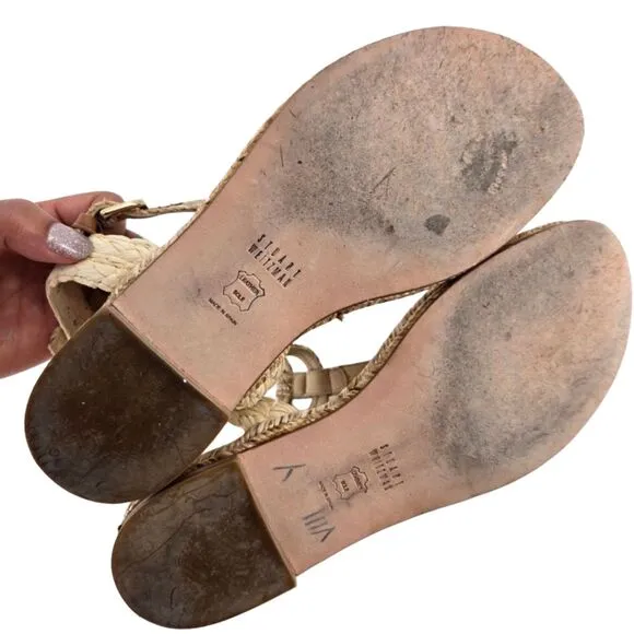 Stuart Weitzman Tan Natty Slingback Gladiator Sandals 7.5
