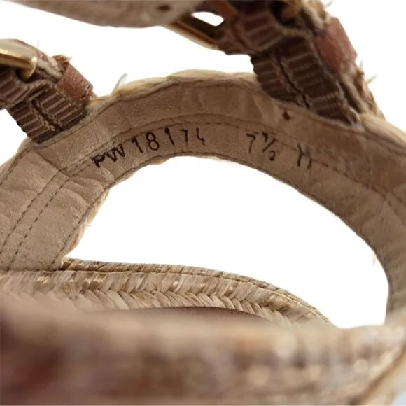 Stuart Weitzman Tan Natty Slingback Gladiator Sandals 7.5