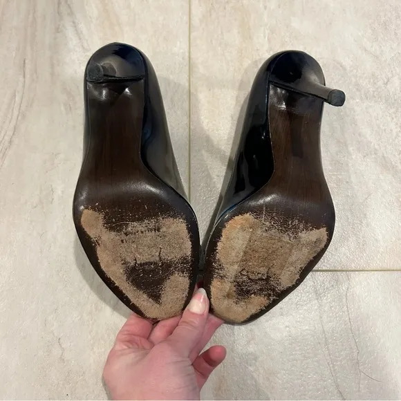 Stuart Weitzman Women's Blue ombré Peep Toe Heels size 7