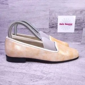 Stubbs &amp; Wootton Palm Beach Pearlized Swirl Loafer Orange Women's sz 6 NEW