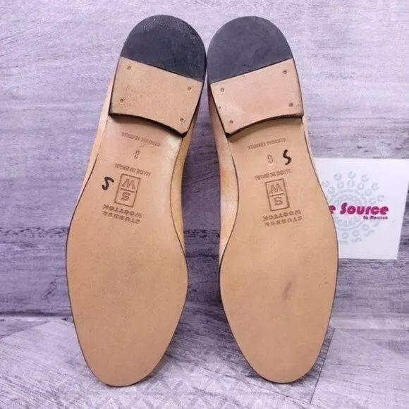 Stubbs &amp; Wootton Palm Beach Pearlized Swirl Loafer Orange Women's sz 6 NEW