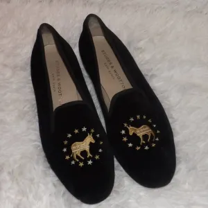 STUBBS &amp; WOOTTTON PALM BEACH  BLACK LOAFERS SHOES Sz. 8