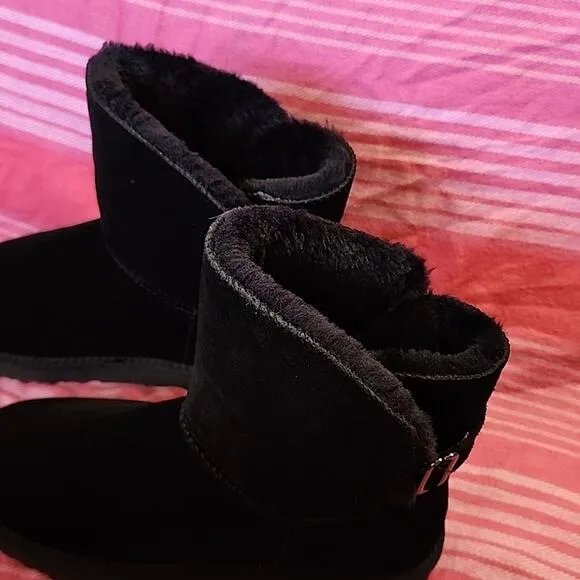 Style &amp; Co Teenyy Cold-Weather Black Booties Size 11.0 NWOB