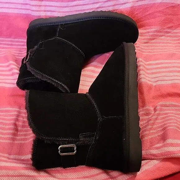 Style &amp; Co Teenyy Cold-Weather Black Booties Size 11.0 NWOB