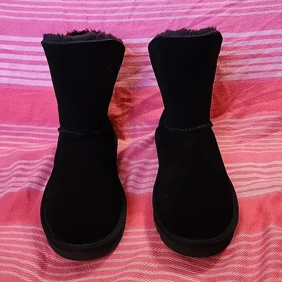 Style &amp; Co Teenyy Cold-Weather Black Booties Size 11.0 NWOB