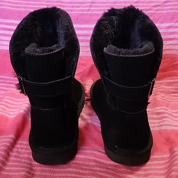 Style &amp; Co Teenyy Cold-Weather Black Booties Size 11.0 NWOB