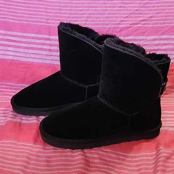 Style &amp; Co Teenyy Cold-Weather Black Booties Size 11.0 NWOB